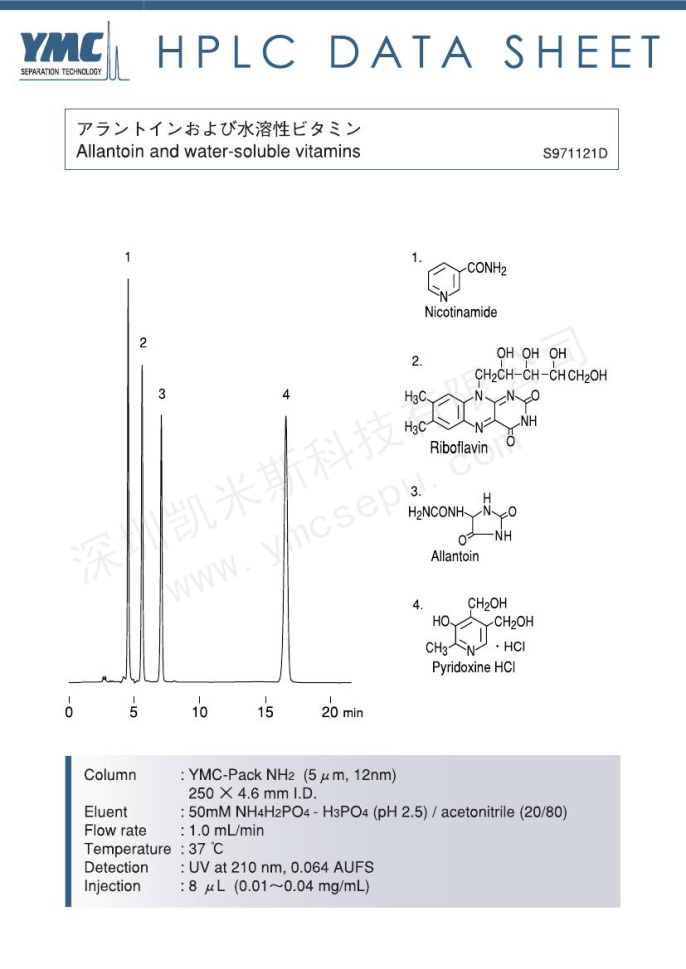 HPLC檢測(cè)尿囊素和水溶性維生素