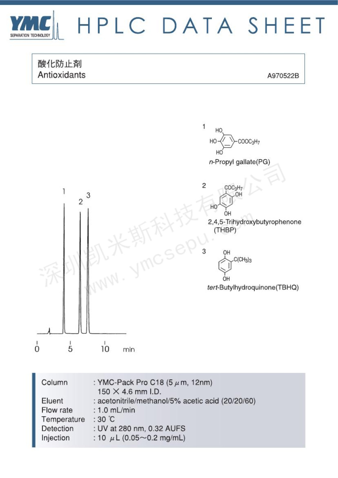 液相色譜法檢測(cè)抗氧化劑